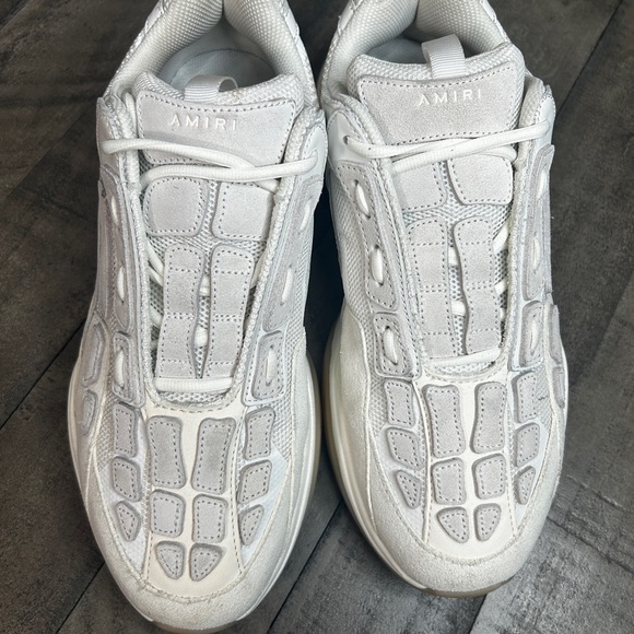 Amiri Bone Runner Sneakers Mixed White Size 13 US EU 46 UK 12 - Picture 6 of 8